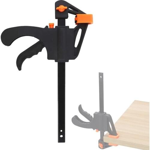 1pc 4 Inch Woodworking Bar F Clamp Clip Hard Grip Quick Ratchet Release DIY Carpentry Hand Vise Tool