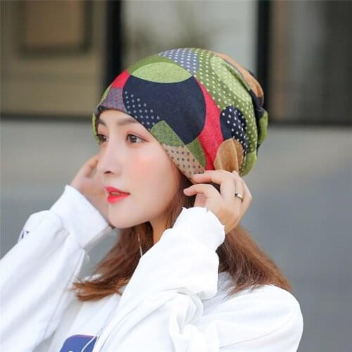 Fashion Turban Hat Thin Beanie Headgear Spring Autumn Hats for Women Sport Running Ponytail Cap Ladies Cotton Beanies