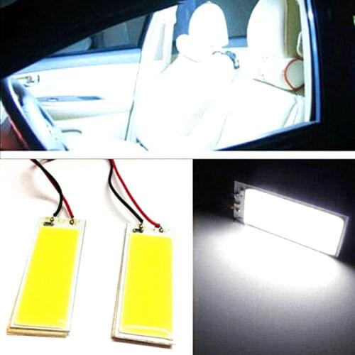 2Pcs Car Accessories Headlight White 36-COB LED Panel HID Bulb Car Vehicle Interior Map Dome Door Light 12V