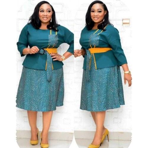 2XL-6XL Plus Size African Dress For Women 2021 Casual Slim Patchwork Color Midi Dresses Elegant Sexy Long Dress Africa Clothing