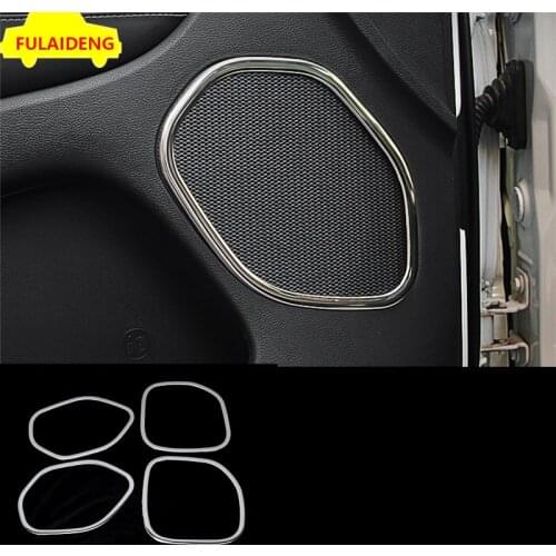 4pcs For Jeep Grand Cherokee 2014-2020 stainless steel Interior Door Speaker Decoration Cover Trim Car Styling Accessories