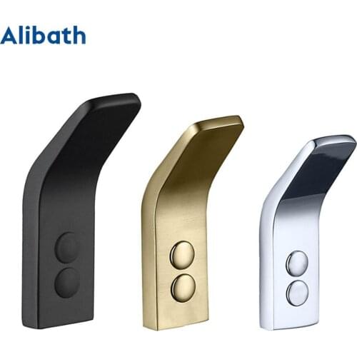 4Pcs Brass Robe Hook Bathroom Accessories Multiple Colors Wall Clothes Rack Coat Hanger Rustproof Towel Hook