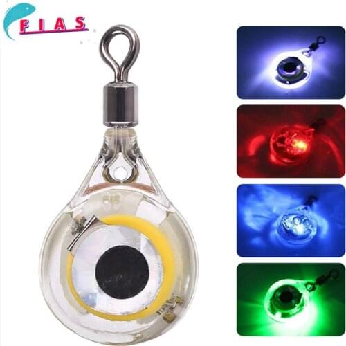 5pcs 3G Fishing Lure Light LED Deep Drop Underwater Eye Shape Fishing Squid Fishing Bait Luminous Lure For Attracting Fish