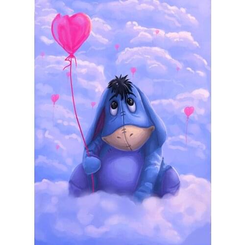 Disney Full Square Drill 5D DIY Diamond Painting "Cartoon Donkey" 3d Rhinestone Embroidery Cross Stitch 5D Home Decor Gift