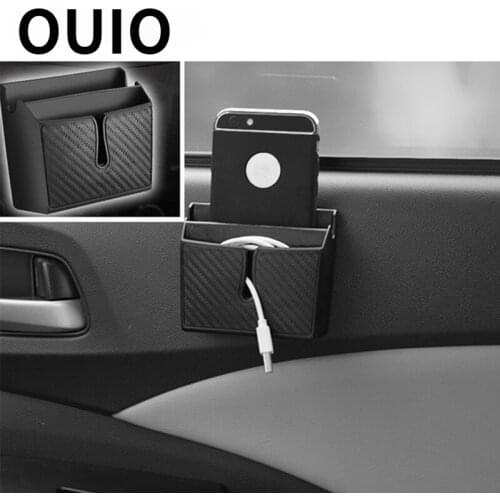 1PC Carbon Fiber Car Organizer Storage Box Stowing Tidying For Ford Focus 2 3 Fiesta Mondeo MK4 Ranger Toyota Corolla chr RAV4