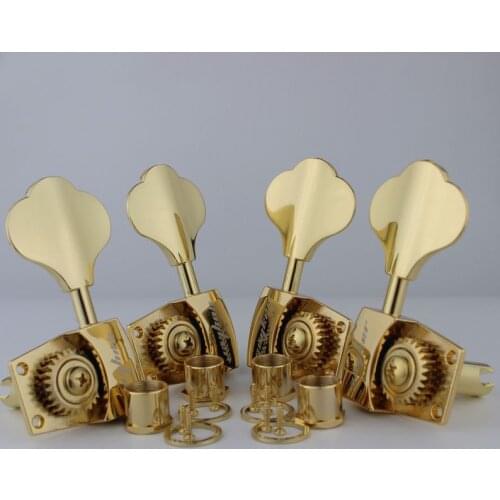 Bass Tuners1:26 Ratio Open Gear Tuning Key Pegs Machine Head for Electric Jazz Bass or Precision Instruments Gold