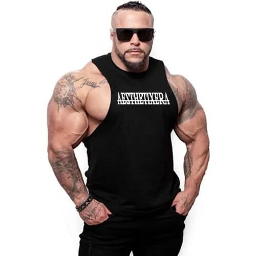 Brand 2021 Gyms Tank Tops Bodybuilding Men Vest Cotton Clothing Tanktop Men Sleeveless Shirts tees Muscle Men fitness tank top