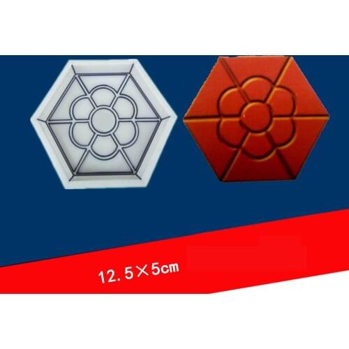 DIY Square Garden Path Concrete Plastic Brick Mold Plum Flower Shape Paving Propylene Pavement Walkway Garden Buildings Accessor