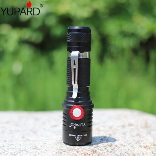 Yupard Stepless Dimming flashlight XM-L2 T6 LED torch usb charging lamp high bright light camping fishing lantern
