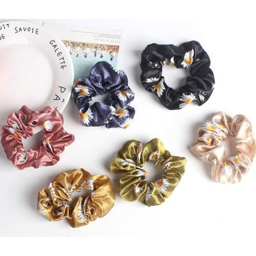 Korean Women Headwear Girls Hair Tie Lady Scrunchies Chiffon Ponytail Hair Scrunchy Holder Rope Headwear For Girls