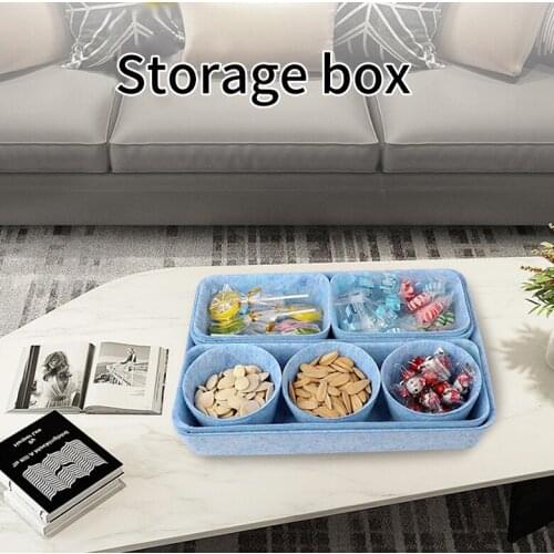 Creative Household Goods Felt New Product Storage Box Integrated Molding Office Desktop Drawer Storage Box 8 Sets