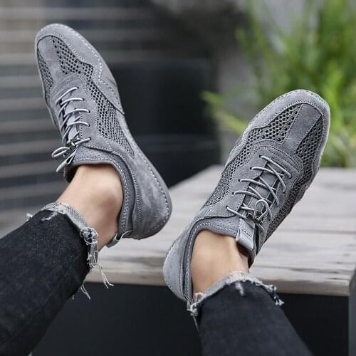 Summer Mesh Men Casual Shoes Outdoor Water Sneakers Men Trainers Non-slip Climbing Hiking Shoes Breathable Mens Treking Shoe
