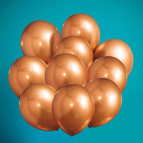 5pcs 10/12inch Chrome Retro Copper Balloons Latex Balloons Chrome Birthday Party Bridal Shower Wedding Fall Baby Shower Decor