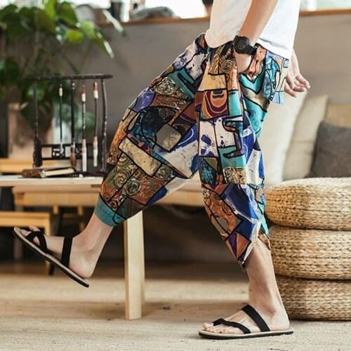 Summer Kimonos Trousers Online Chinese Store Loos Kimono Pants Asian Streetwear Oriental Style Clothing Chinese Pants Man FF2744