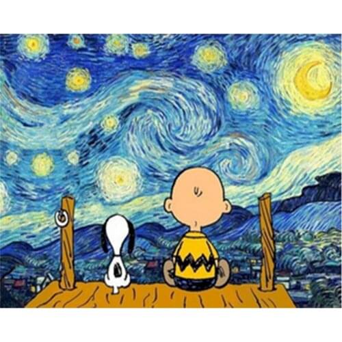 Van Gogh Landscape DIY Cross Stitch Embroidery 11CT Kits Craft Needlework Set Cotton Thread Printed Canvas Home Sale