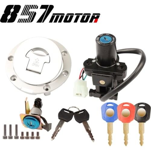 New Motorcycle Fuel Gas Cap Tank Cover Ignition Switch Lock Key Set for HONDA CBR929RR CBR954RR CBR600RR CBR600 F4 F4i CBR1100XX