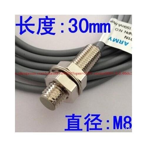 100% NEW FM08-01NS Metal Proximity Switch Length 30mm Counting Sensor