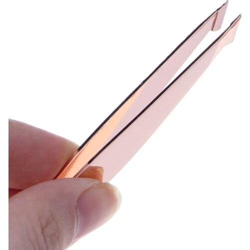 2021 New Pro Eyebrow Tweezers Hair Beauty Slanted Stainless Steel Tweezer Makeup Tool