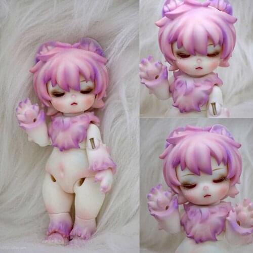 New arrival 1/8 new doll bear crazy animal resin model wig 18 cm free tap height