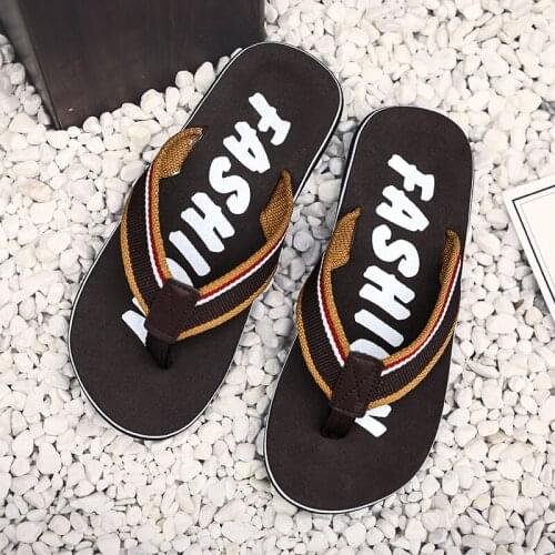 New brand summer flip flops men slippers 39 beach klapki meskie quality male sandals slides zapatillas casa hombre big size 46
