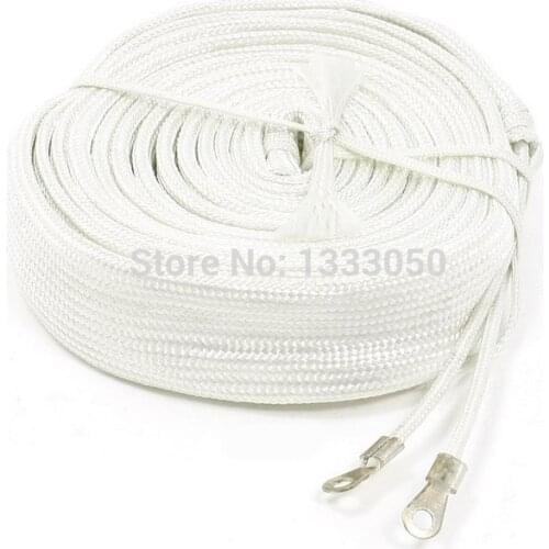220V Insulated Double Way White Glass Fiber Band Heating Heater 2Meters 220W/1M 100W/ 3M 300W/4M 400W/5M 500W/6M 600W/8M 800W