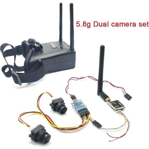 5.8G 48CH 2.7 Inch FPV Goggles and 3 channel Video camera 600mw transmitter+CMOS 1000TVL Camera set 3 way Video Switch Unit