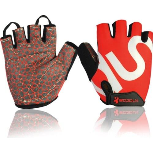 Boodun Fashion Men Women MTB Bicycle Cycling Outdoors Gloves Half Finger Sports Silicone Elastic Anti-Slip Breathable Gloves