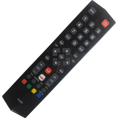 RC200 Remote Control TV Controller Replacement for TCL YouTube Smart TV