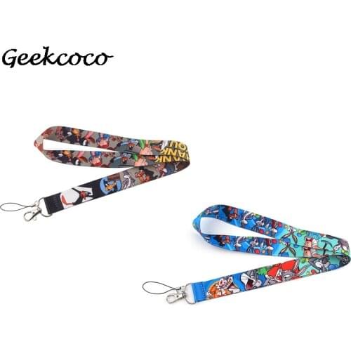 10pcs/lot J1997 Cute Cartoon Animal Neck Strap Lanyard for keys ID Card Gym Mobile Phone Straps USB badge holder DIY Hang Rope