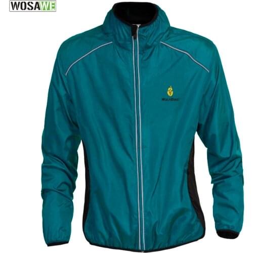 WOSAWE Ultralight Reflective Men Running Jacket Windproof Waterproof Road Mountain MTB Bike Bicycle Jacket Cycling Wind Jacket