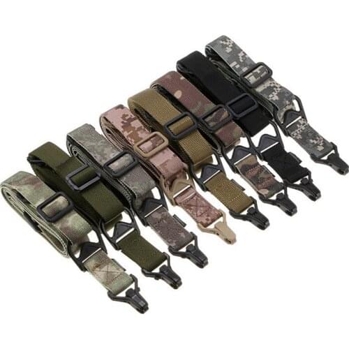 Tactical MS3 Gun Sling 2 Points Sling Belt Rope Adjustable Length Multi Mission Nylon Shoulder Strap Airsoft Gun Belt Rope