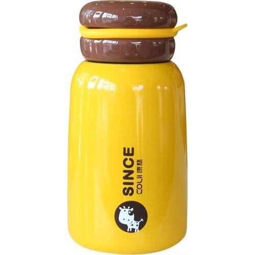 Thermos Cup Female Lovely Mini Student Child Portable Water Bottles Small Big Belly Simple Stainless Steel Cup Vacuum Flask