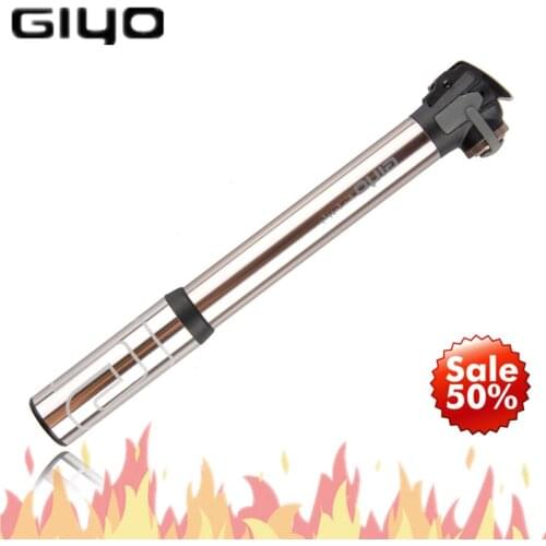 GIYO Brand Bike Pump Alloy Portable Mini Bicycle Air Pump Presta Schrader Valves Bicycle Pumps Air Inflator Tire Cycling Pump