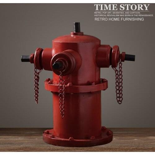 Vintage fire hydrant model decoration photography props retro iron art Fireplug model decoration for bars cafes clothing store