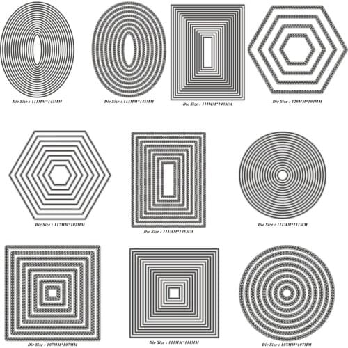 Reunion Basic Border Frame Metal Cutting Dies Mould Blade Stencil Scrapbooking Photo Album Card Paper Embossing Craft DIY