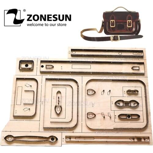 ZONESUN Shoulder Bag Leather Cutting Die Custom Cross-body bag Punching Tool Bag Steel Rule Die Small Wallet Cutter Die Cuts