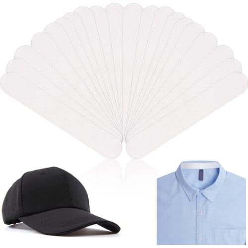 20pc Disposable Self-Adhesive Sweat Pads T-shirt Collar Hat Anti-perspiration Pad T-Shirt Neck Collar Hat Absorbent Sticker