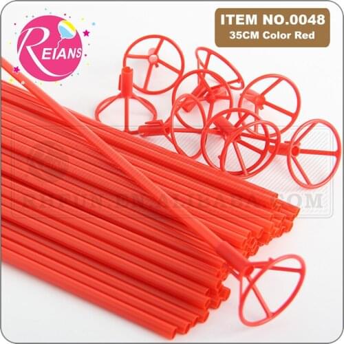 35cm Latex Balloon holder Stick Red PVC Rods foil Balloons Holder Sticks with Cup Party Supplies Party Decoration Accessories