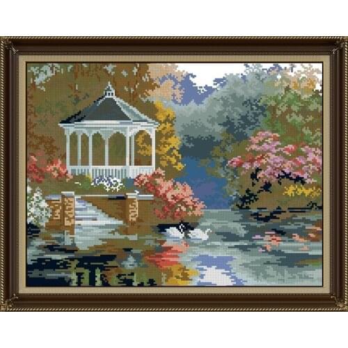 FREE delivery Top Quality lovely beautiful counted cross stitch kit swan love lake