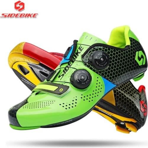 Sidebike 011carbon road cycling shoes racing shoes sets including pedals road bike shoe self-locking bicycle sneakers breathable
