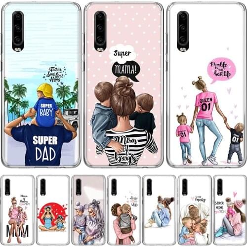 Baby Mom Girl Dad Queen Phone Case for Huawei P30 P40 P20 P10 Mate 20 10 30 Lite Pro P Smart Z Plus + Art Luxury Cover Coque