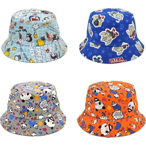 Детские шапки Baby Hats Soft Spring Summer Cute Cartoon Boy Girl Sun Visor Fisherman Beach Bucket Cap Outdoor Children 060