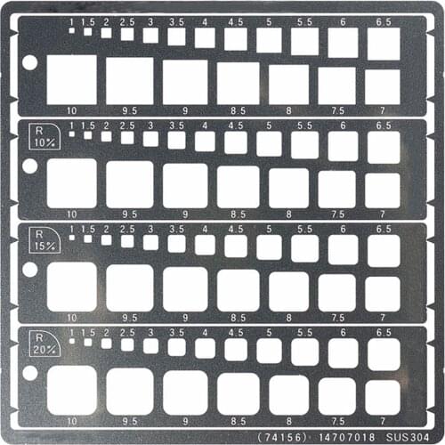 Model Tools Modeling Template Engraving Scribing Template Square 1~10mm for Gundam Accessories