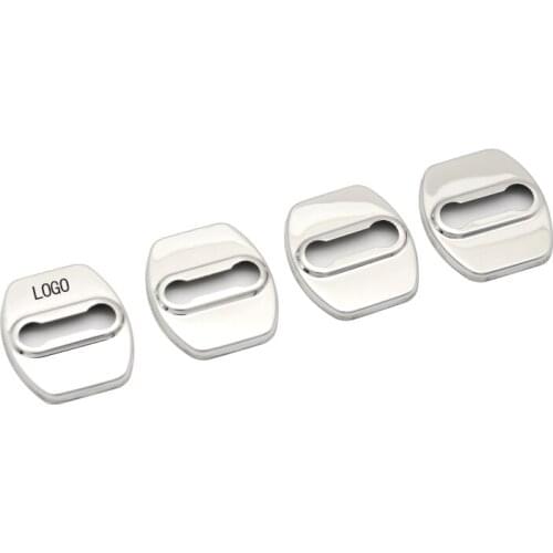 Karcng 4 PCS Stainless steel lock cover for automobile door for Hyundai sonata creta ix25 ix35 Tucson Elantra KONA Encino