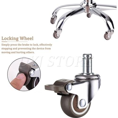 1/1.25/1.5/2 Inch Office Chair Caster Wheels, 360 Degree Swivel Caster Rubber wheels No Noise Wheels caster wheels