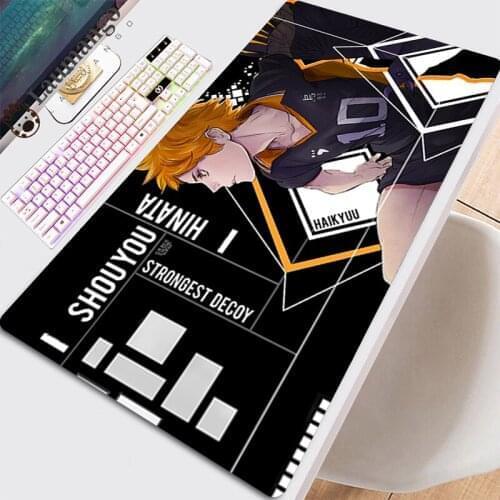 Pad Mouse With PC Gamer Cabinet Mat Custom Desk On The Table Mausepad Extended Anime Mousepad Large Mouse Pads Handsome Haikyuu