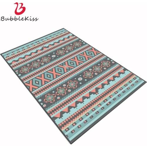 Bubble Kiss Area Rug For Living Room Fashion Orange Blue Gray Color Geometric Carpet Ethnic Style Bedroom Rug Modern Carpet