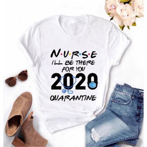 LINNA 2020 nurse queen 90s summer womens T-shirt Ullzang Harajuku womens short casual womens round neck T-shirt