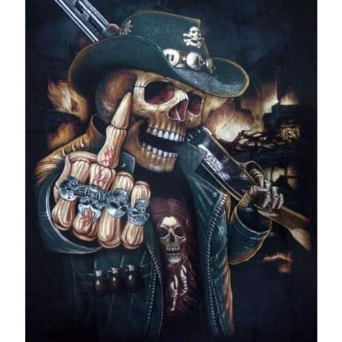 FSBCGT Dark Skull Pictures Acrylic Oil Painting By Number Kits HandPainted On Canvas DIY Home Wall Art Handicraft Decor