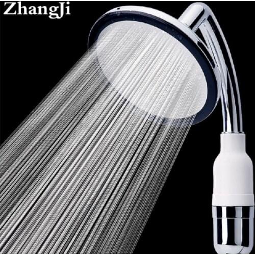 ZhangJi 15cm Large panel Detachable Shower Head Filter Healthy Water Spray Pressurization Round Handheld Showerhead